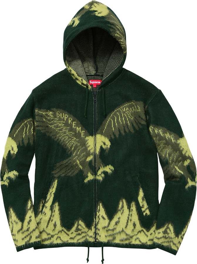 Eagle Hooded Zip Up Sweater view 4